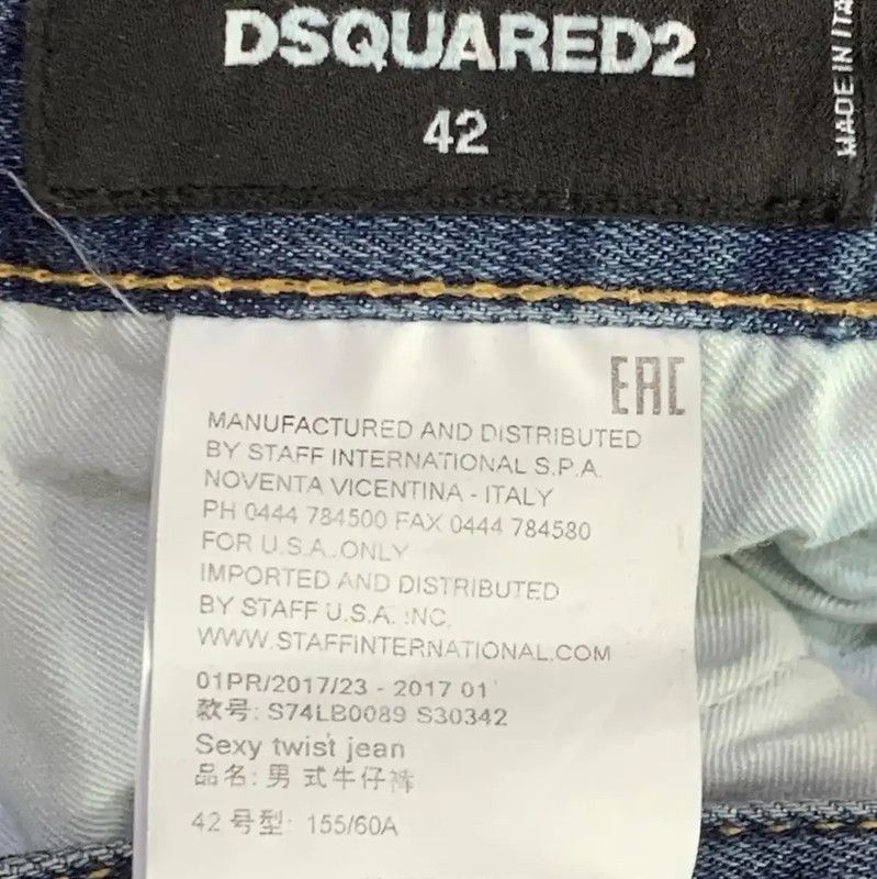 Dsquared2 DSQUARED2 Men's Blue Casual Denim Pants 0089 Size US 34 / EU 50 - 5 Thumbnail
