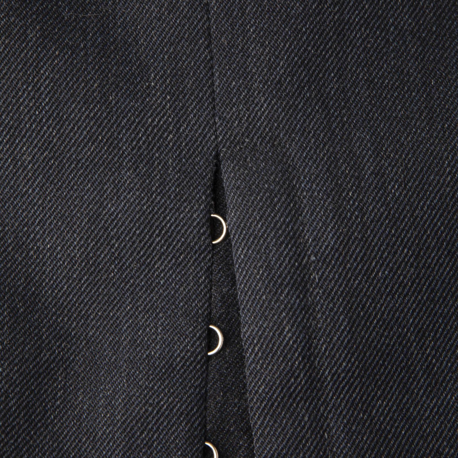Louis Vuitton Navy Wool Hook Detail Skirt Size 27" / US 4 / IT 40 - 3 Thumbnail