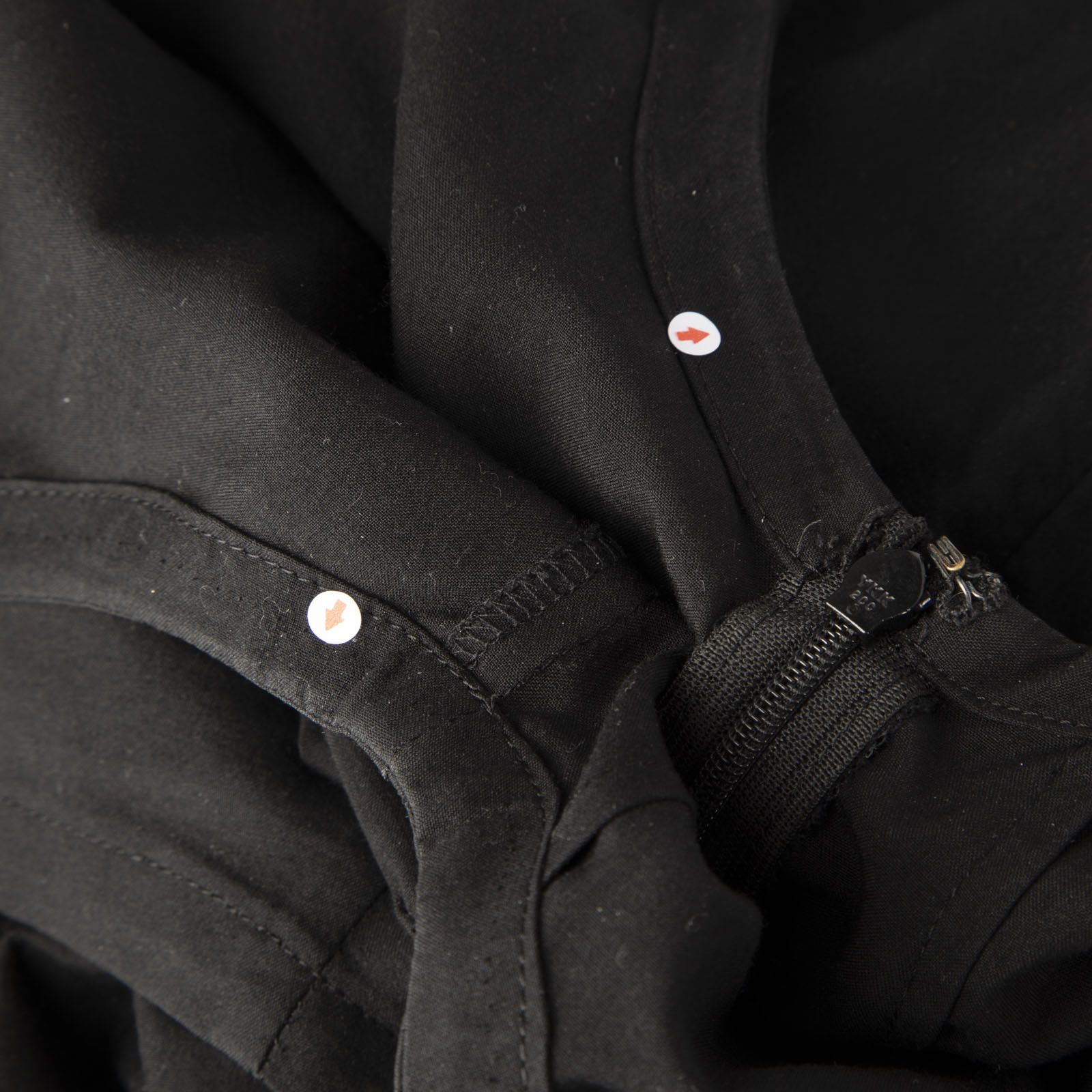 Yohji Yamamoto Y's Black Raw Hem Asymmetric Midi Dress Size XS / US 0-2 / IT 36-38 - 4 Thumbnail