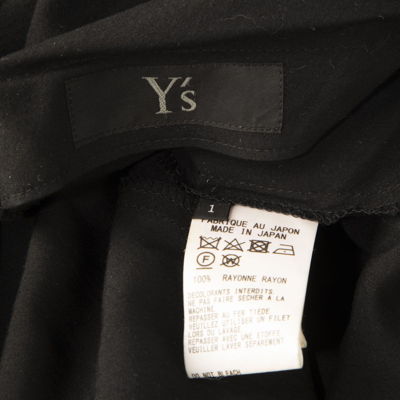 Yohji Yamamoto Y's Black Raw Hem Asymmetric Midi Dress Size XS / US 0-2 / IT 36-38 - 6 Thumbnail