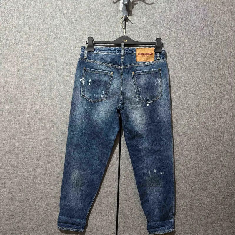 Dsquared2 DSQUARED2 Light Blue Cotton Embroidered Casual Pants 0089 Size US 30 / EU 46 - 2 Thumbnail