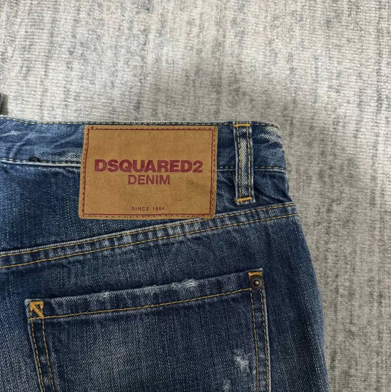 Dsquared2 DSQUARED2 Light Blue Cotton Embroidered Casual Pants 0089 Size US 30 / EU 46 - 3 Thumbnail