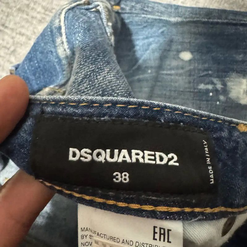 Dsquared2 DSQUARED2 Light Blue Cotton Embroidered Casual Pants 0089 Size US 30 / EU 46 - 4 Thumbnail