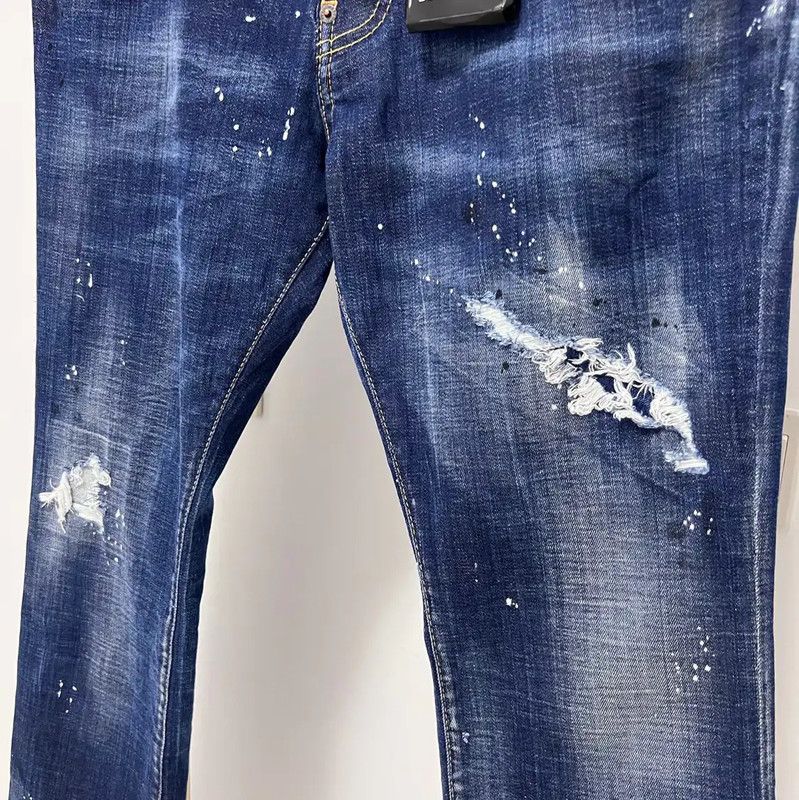 Dsquared2 DSQUARED2 Blue Cotton Casual Pants for Men 0089 Size US 34 / EU 50 - 4 Thumbnail