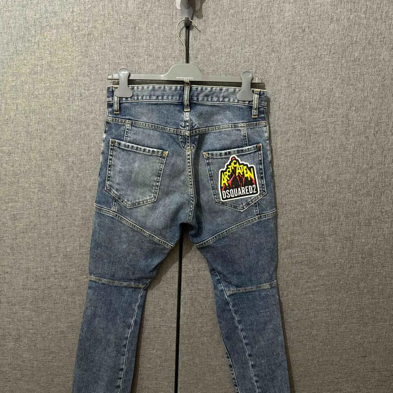 Dsquared2 DSQUARED2 Light Blue Cotton Logo Pants 0089 Size US 27 - 2 Thumbnail