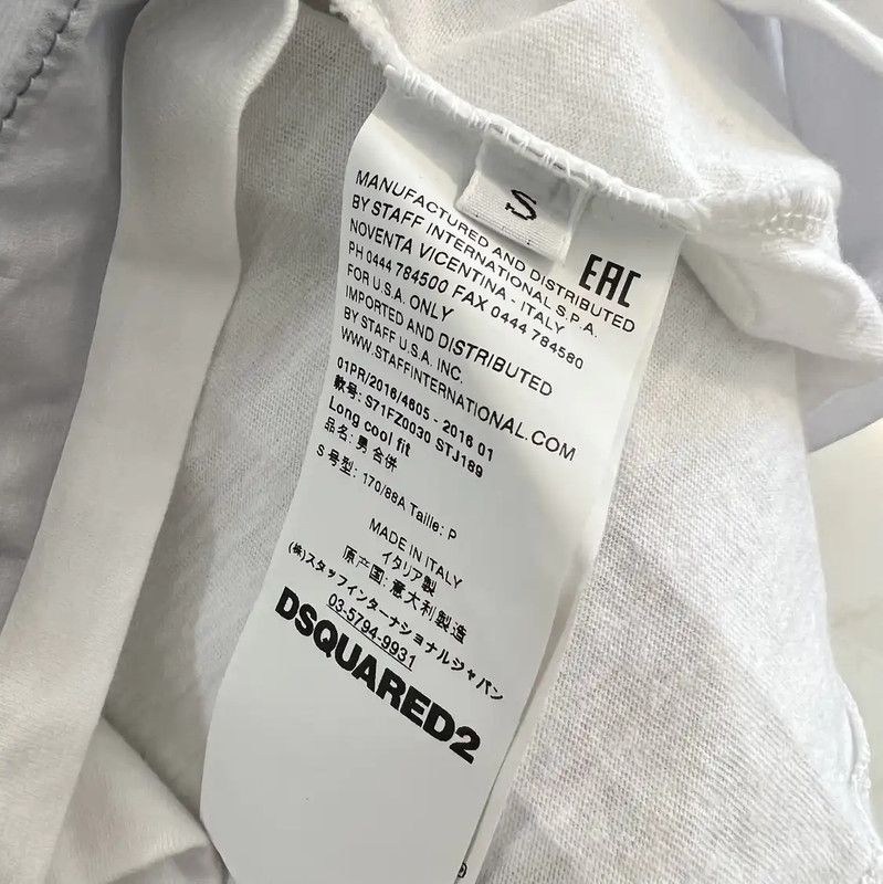 Dsquared2 DSQUARED2 Summer White Cotton T-Shirt for Men 0089 Size US S / EU 44-46 / 1 - 4 Thumbnail