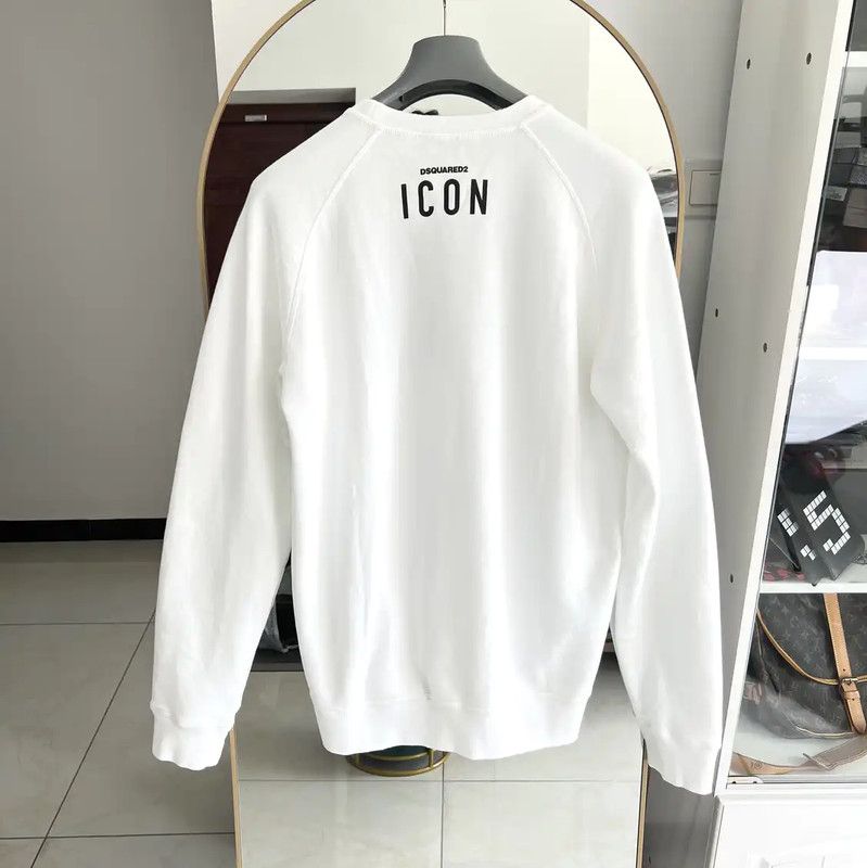 Dsquared2 DSQUARED2 White Cotton Graphic Sweatshirt for Men 0089 Size US XL / EU 56 / 4 - 5 Thumbnail