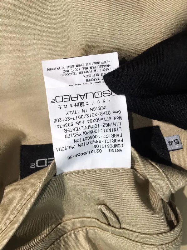 Dsquared2 DSQUARED2 Khaki Cotton Long Sleeve Jacket 0089 Size US XXL / EU 58 / 5 - 7 Thumbnail