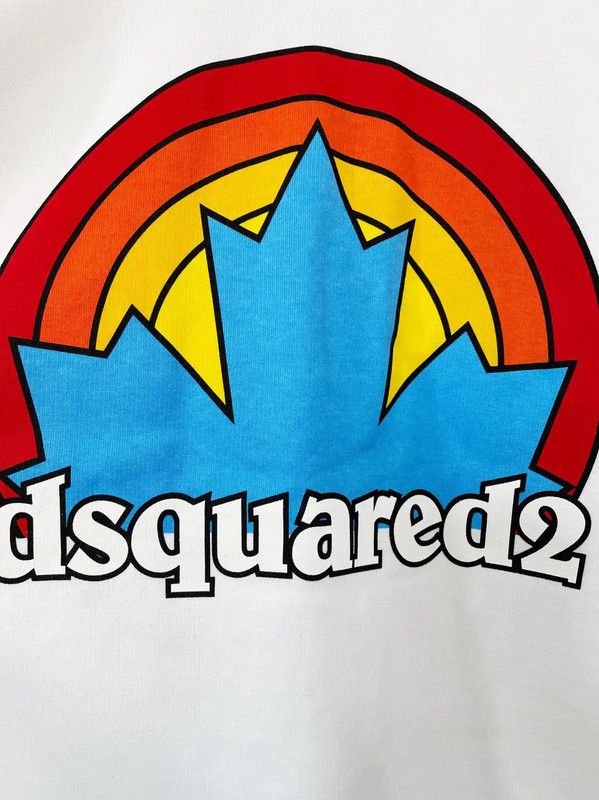 DSQUARED2 White Cotton Long Sleeve Sweatshirt 0089