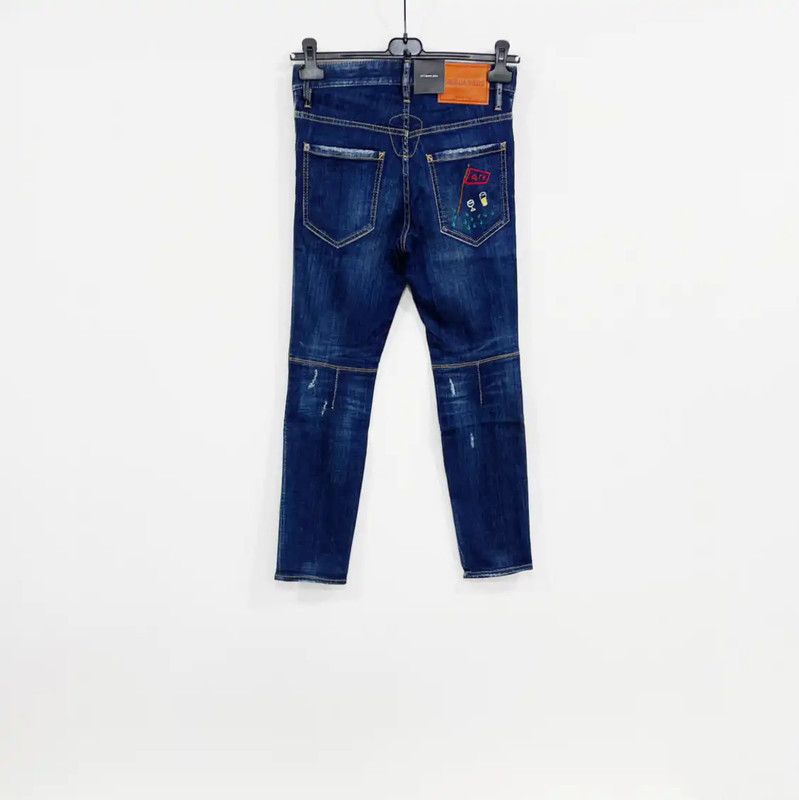 Dsquared2 DSQUARED2 Men's Casual Denim Pants in Dark Blue 0089 Size US 27 - 2 Thumbnail