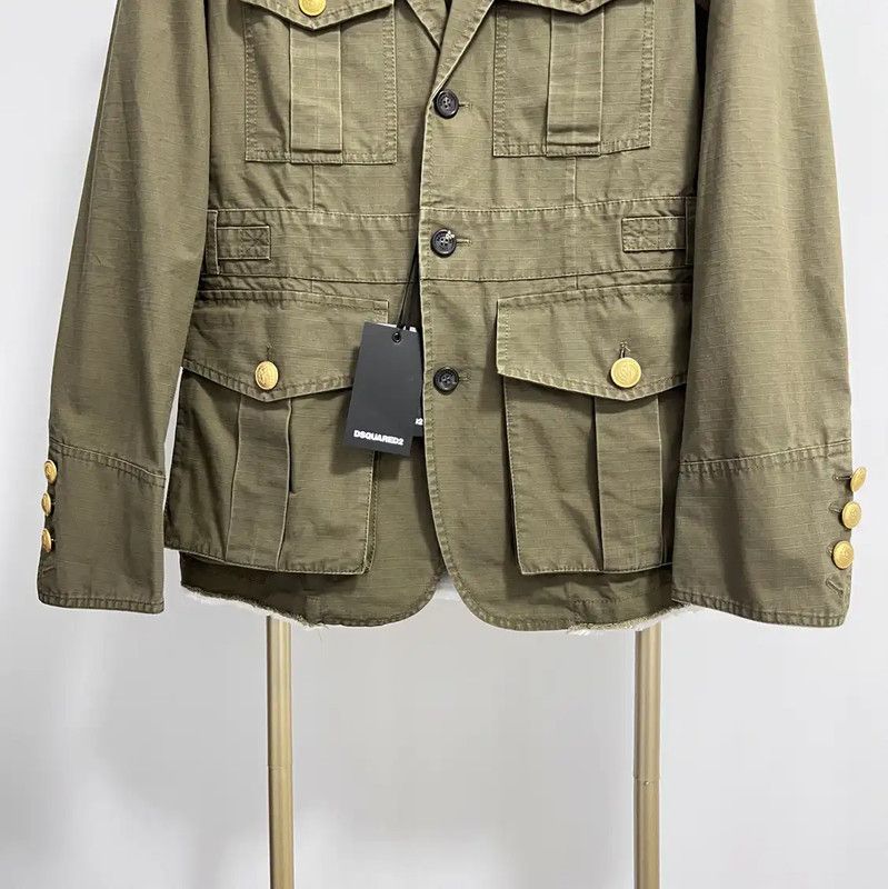 Dsquared2 DSQUARED2 Men's Olive Green Long Sleeve Jacket 0089 Size US S / EU 44-46 / 1 - 3 Thumbnail