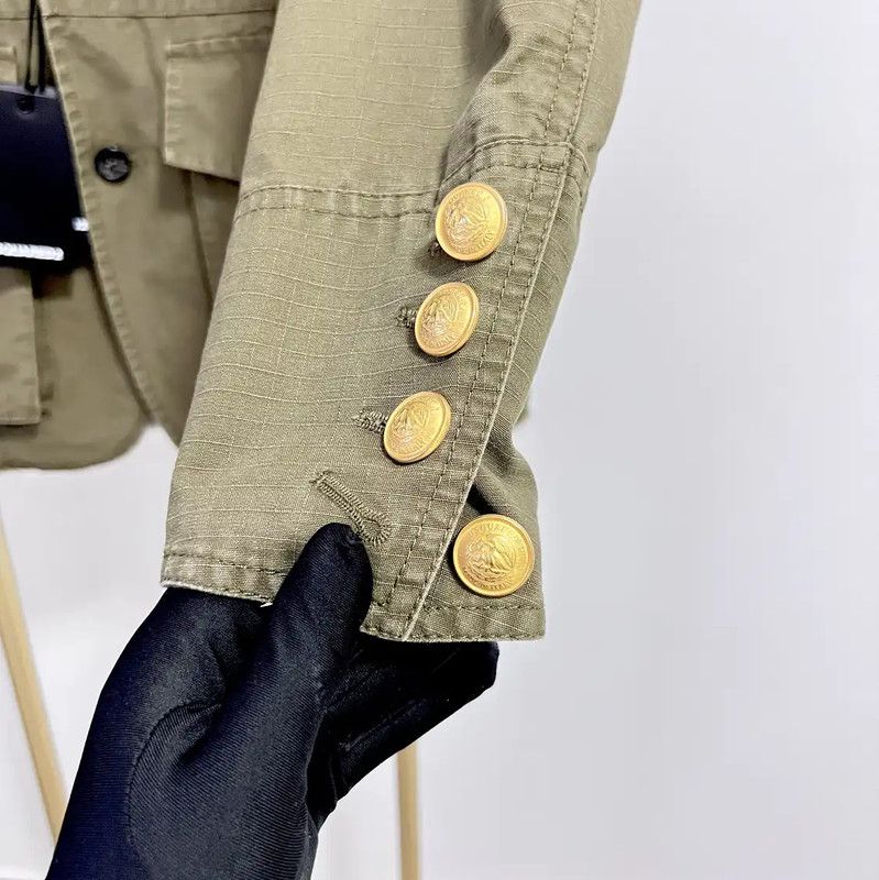 Dsquared2 DSQUARED2 Olive Green Long Sleeve Men's Jacket 0089 Size US S / EU 44-46 / 1 - 4 Thumbnail