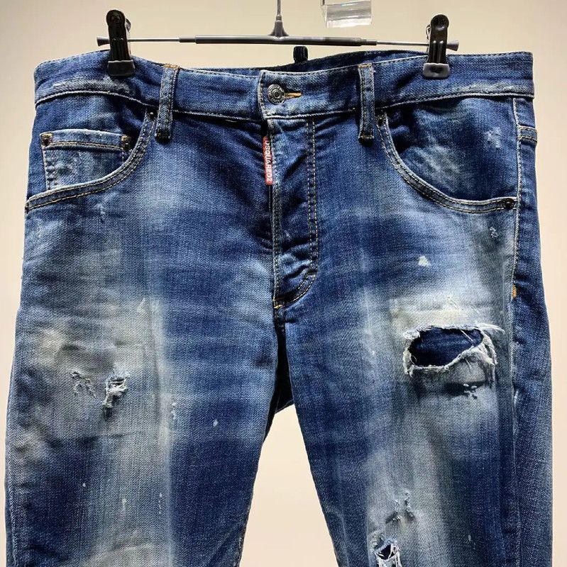 Dsquared2 DSQUARED2 Casual Blue Men's Denim Pants 0089 Size US 32 / EU 48 - 3 Thumbnail