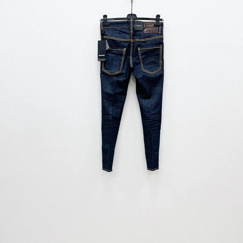 Dsquared2 DSQUARED2 Men's Casual Dark Blue Denim Pants 0089 Size US 26 / EU 42 - 2 Thumbnail