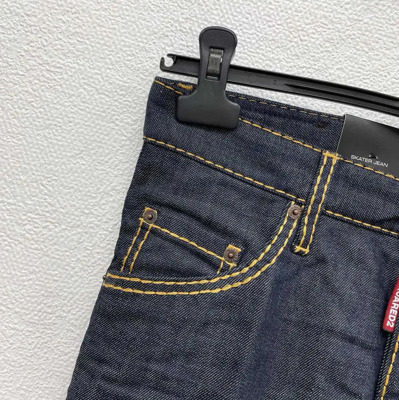 Dsquared2 DSQUARED2 Men's Casual Dark Blue Denim Pants 0089 Size US 26 / EU 42 - 4 Thumbnail