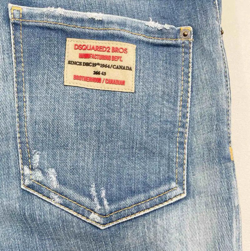 Dsquared2 DSQUARED2 Men's Spring Autumn Blue Denim Pants 0089 Size US 32 / EU 48 - 4 Thumbnail