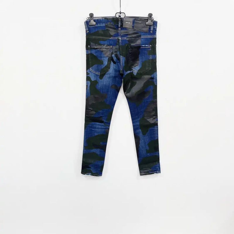 Dsquared2 DSQUARED2 Summer Navy Camo Casual Pants 0089 Size US 27 - 2 Thumbnail