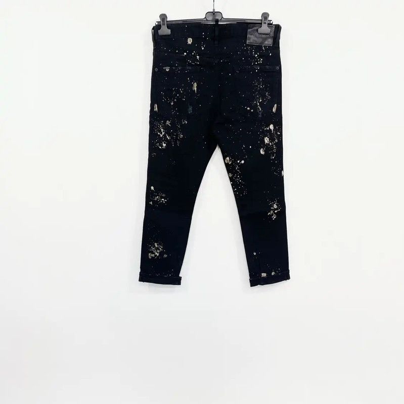 Dsquared2 DSQUARED2 Black Cotton Casual Pants for Men 0089 Size US 26 / EU 42 - 2 Thumbnail