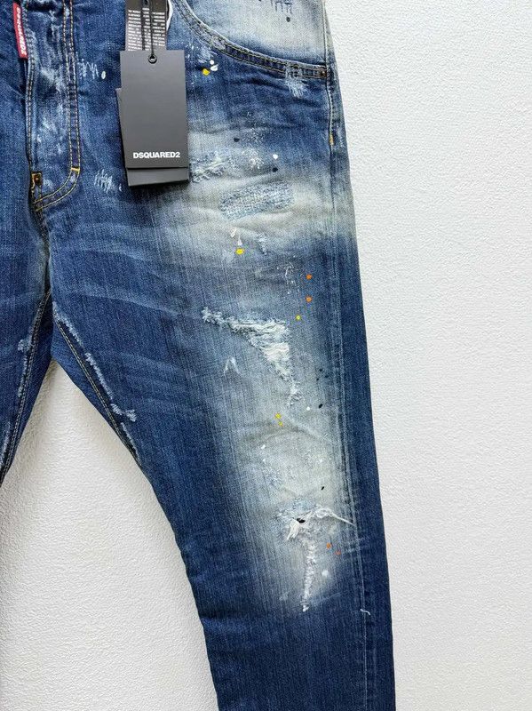Dsquared2 DSQUARED2 Men's Casual Blue Denim Pants 0089 Size US 34 / EU 50 - 3 Thumbnail