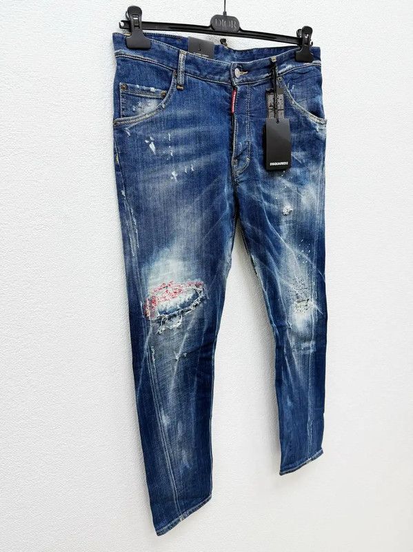 Dsquared2 DSQUARED2 Men's Blue Denim Casual Pants 0089 Size US 34 / EU 50 - 2 Thumbnail