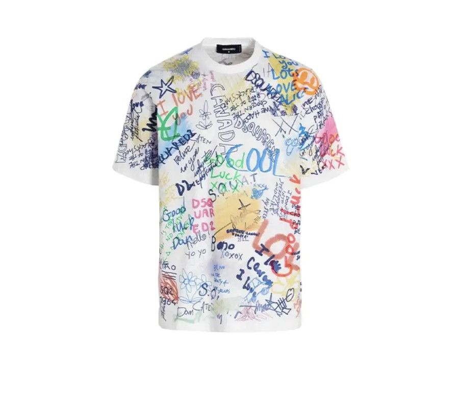 Dsquared2 DSQUARED2 Summer Graffiti Print T-Shirt 0089 Size US L / EU 52-54 / 3 - 3 Thumbnail