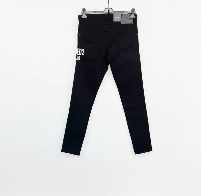 Dsquared2 DSQUARED2 Men's Black Cotton Casual Pants 0089 Size US 32 / EU 48 - 2 Thumbnail