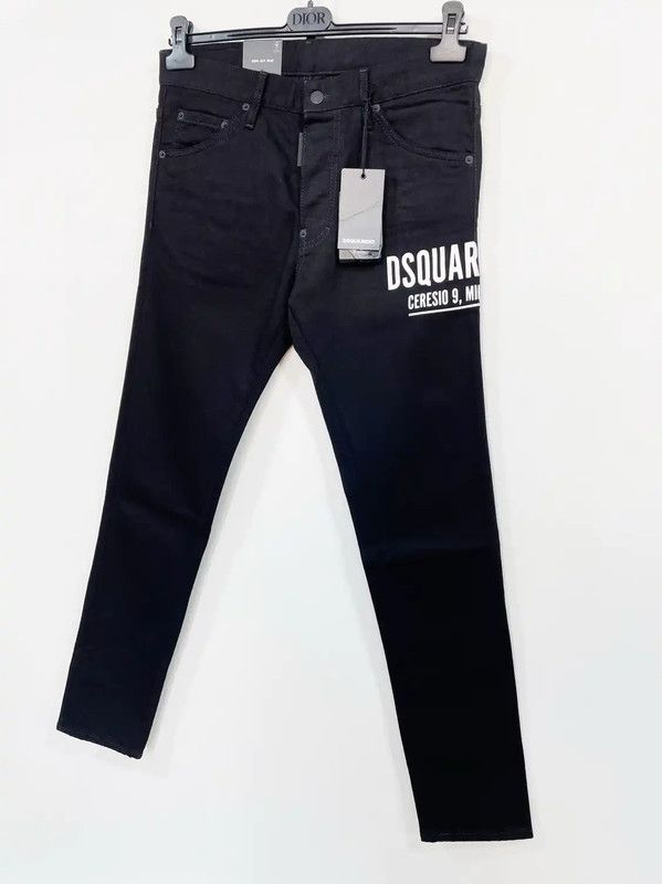 Dsquared2 DSQUARED2 Men's Black Cotton Casual Pants 0089 Size US 32 / EU 48 - 3 Thumbnail