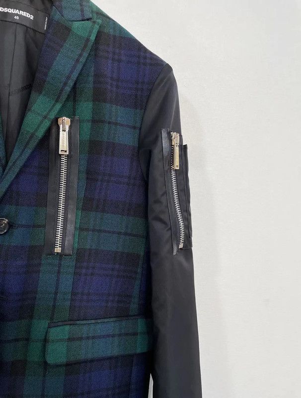 Dsquared2 DSQUARED2 Color Block Wool Men's Jacket 0089 Size US S / EU 44-46 / 1 - 6 Thumbnail