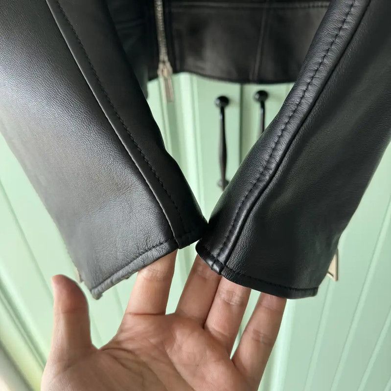 Dsquared2 DSQUARED2 Black Leather Motorcycle Jacket for Men 0089 Size US XL / EU 56 / 4 - 7 Thumbnail