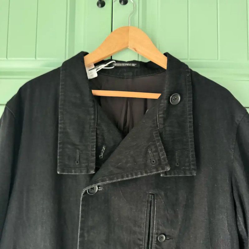 Yohji Yamamoto Yohji Yamamoto Black Cotton Coat for Men 0089 Size US S / EU 44-46 / 1 - 6 Thumbnail