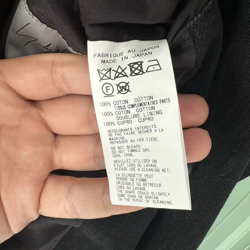 Yohji Yamamoto Yohji Yamamoto Black Cotton Coat for Men 0089 Size US S / EU 44-46 / 1 - 4 Thumbnail