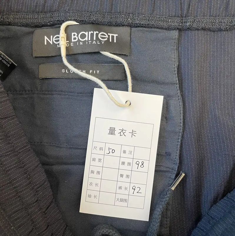 Neil Barrett NeIL BarreTT Black Cotton Casual Pants for Men 0089 Size US 31 - 6 Thumbnail