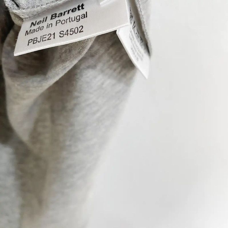 Neil Barrett NeIL BarreTT Gray Cotton Short Sleeve T-Shirt 0089 Size US M / EU 48-50 / 2 - 5 Thumbnail