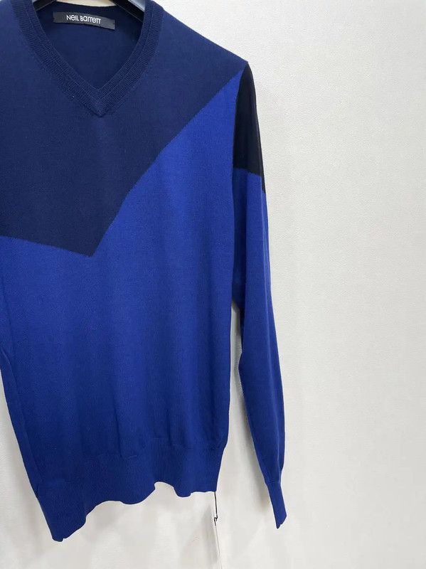 Neil Barrett Neil Barrett Deep Blue Wool Sweater for Men 0089 Size US S / EU 44-46 / 1 - 3 Thumbnail