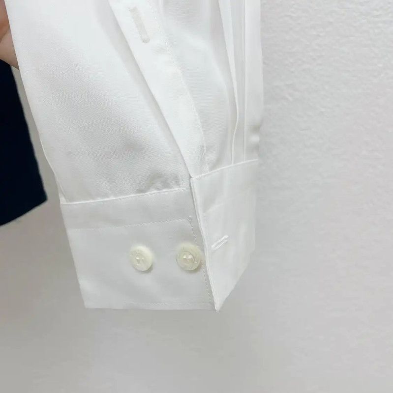 Neil Barrett Neil Barrett White Long Sleeve Shirt 0089 Size US XL / EU 56 / 4 - 7 Thumbnail