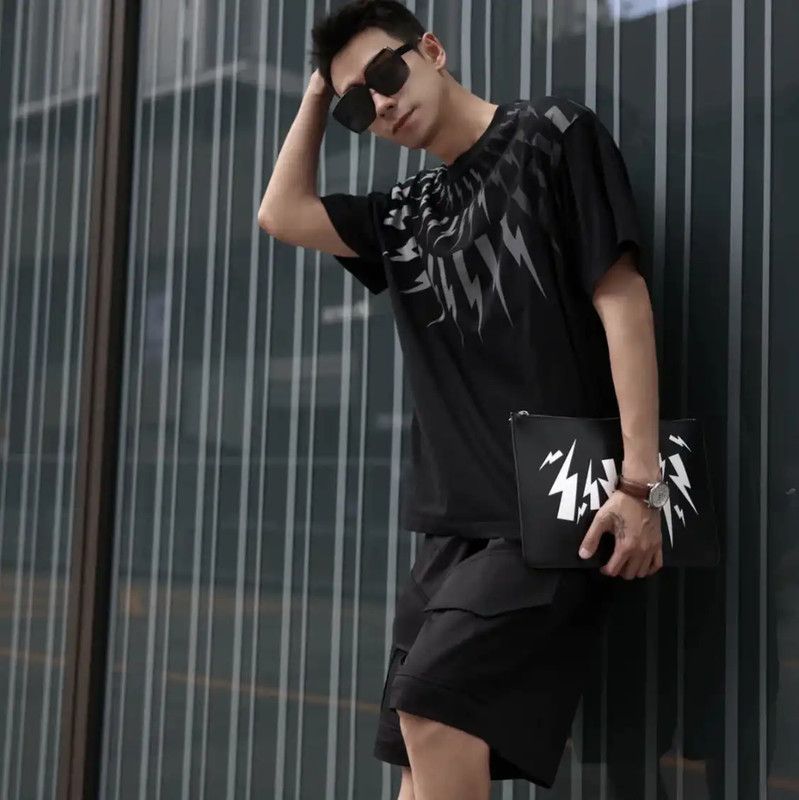 Neil Barrett NeIL BarreTT Black Cotton Logo T-Shirt for Men 0089 Size US XXS / EU 40 - 8 Thumbnail