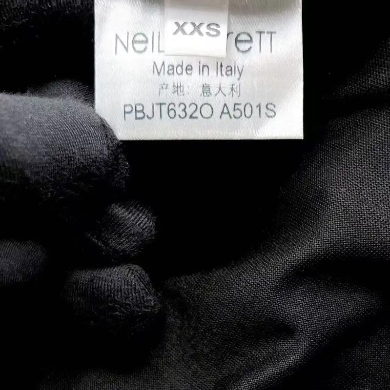 Neil Barrett NeIL BarreTT Black Cotton Logo T-Shirt for Men 0089 Size US XXS / EU 40 - 5 Thumbnail