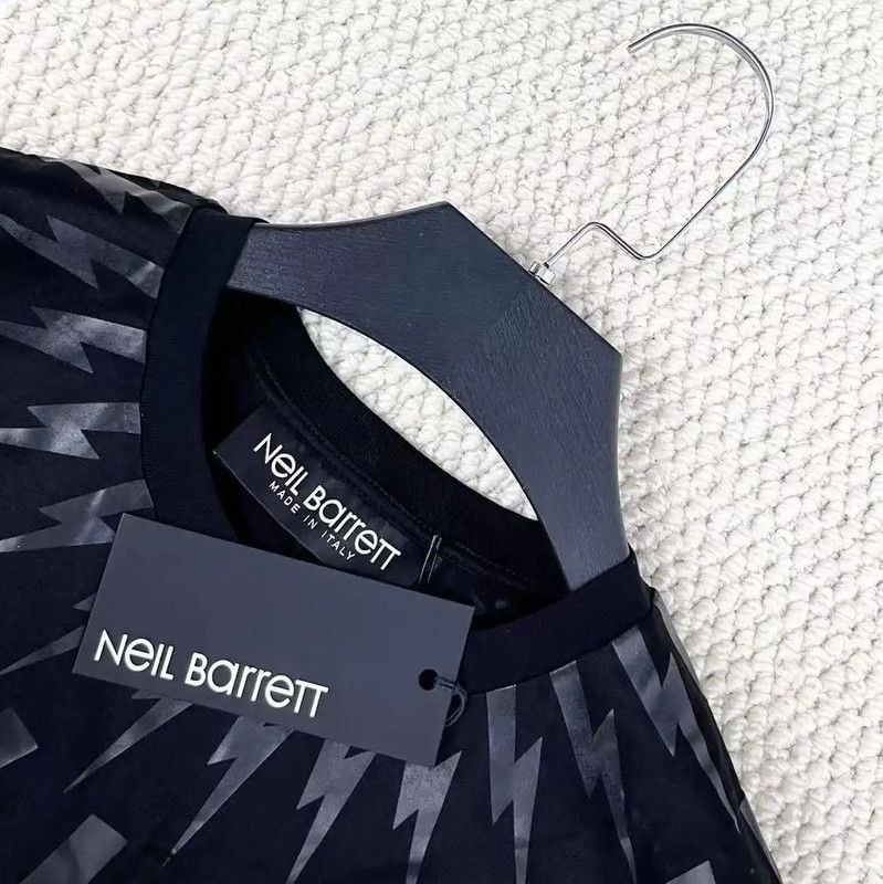 Neil Barrett NeIL BarreTT Black Cotton Logo T-Shirt for Men 0089 Size US XXS / EU 40 - 3 Thumbnail