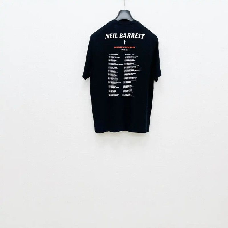 Neil Barrett NeIL BarreTT Black Cotton Short Sleeve T-Shirt 0089 Size US M / EU 48-50 / 2 - 2 Thumbnail