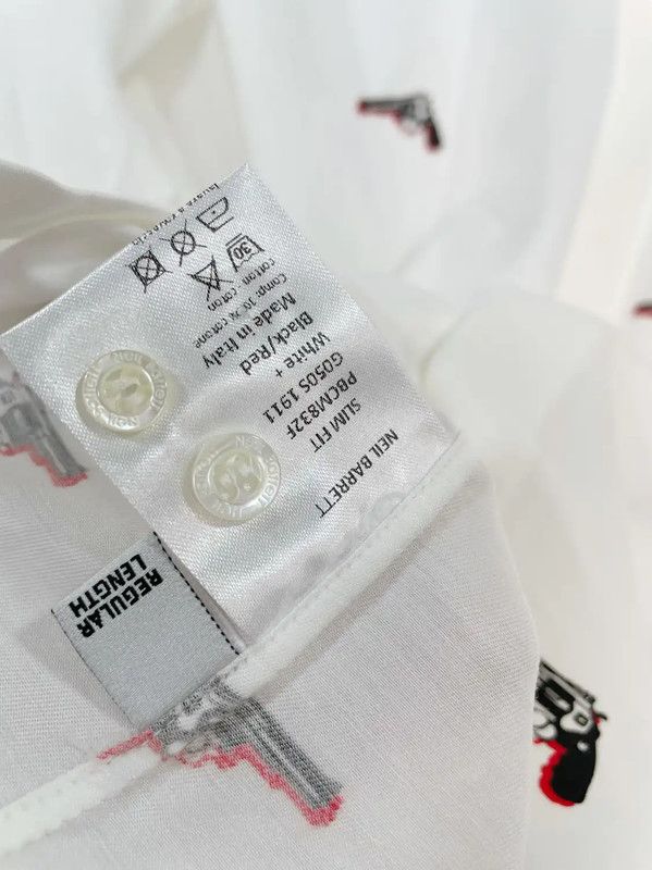 Neil Barrett Neil Barrett White Long Sleeve Shirt for Men 0089 Size US XS / EU 42 / 0 - 6 Thumbnail