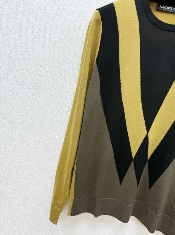 Neil Barrett NeIL BarreTT Yellow Wool Long Sleeve Pullover 0089 Size US XS / EU 42 / 0 - 3 Thumbnail