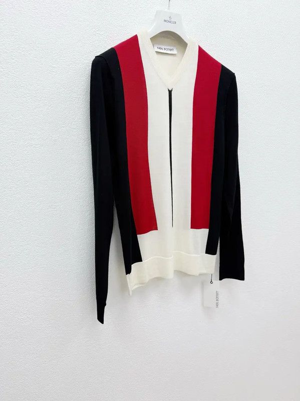 Neil Barrett Neil Barrett Colorblock Wool Sweater 0089 Size US S / EU 44-46 / 1 - 2 Thumbnail