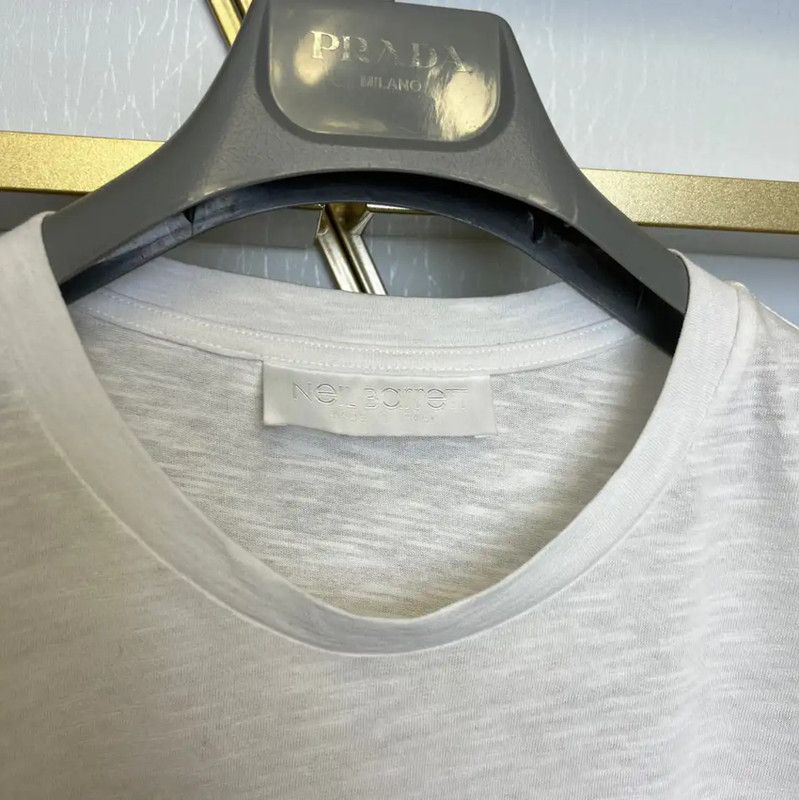 Neil Barrett NeIL BarreTT White Graphic Cotton T-Shirt 0089 Size US M / EU 48-50 / 2 - 2 Thumbnail