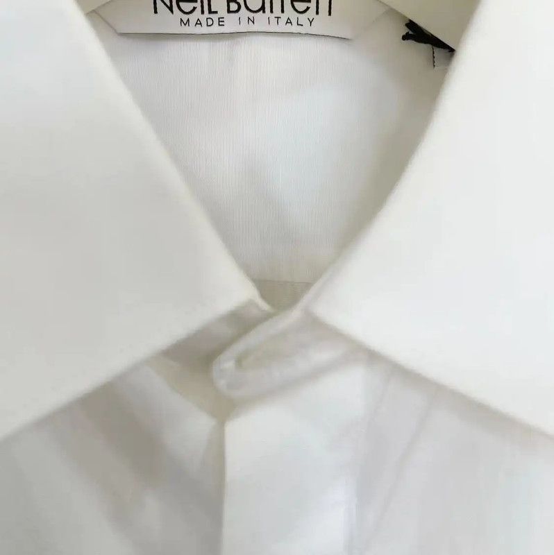 Neil Barrett Neil Barrett Men's Long Sleeve Shirt in White 0089 Size US L / EU 52-54 / 3 - 4 Thumbnail