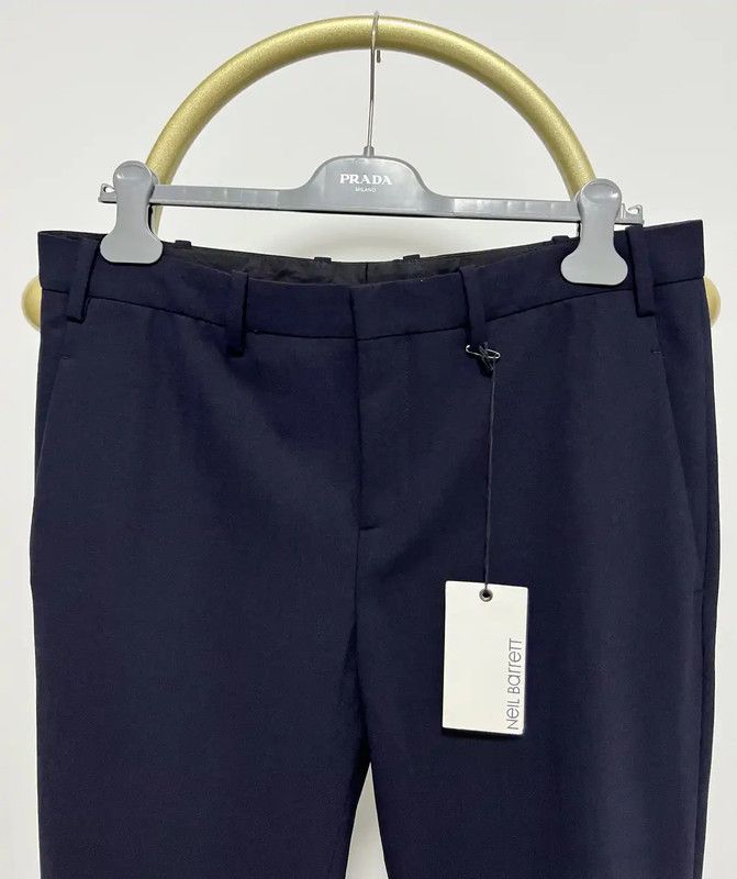 Neil Barrett Neil Barrett Navy Wool Blend Casual Pants 0089 Size US 32 / EU 48 - 2 Thumbnail