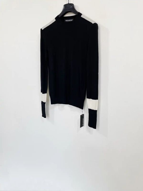 Neil Barrett NeIL BarreTT Black Wool Men's Pullover 0089 Size US XS / EU 42 / 0 - 3 Thumbnail