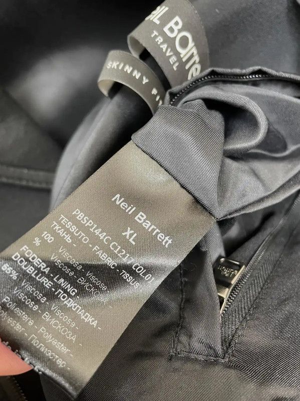 Neil Barrett Neil Barrett Black Cotton Long Sleeve Jacket 0089 Size US XL / EU 56 / 4 - 6 Thumbnail
