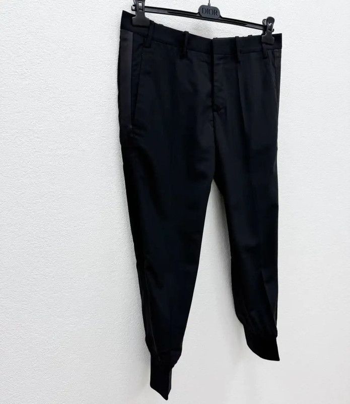 Neil Barrett NeIL BarreTT Black Wool Casual Pants for Men 0089 Size US 42 / EU 58 - 2 Thumbnail