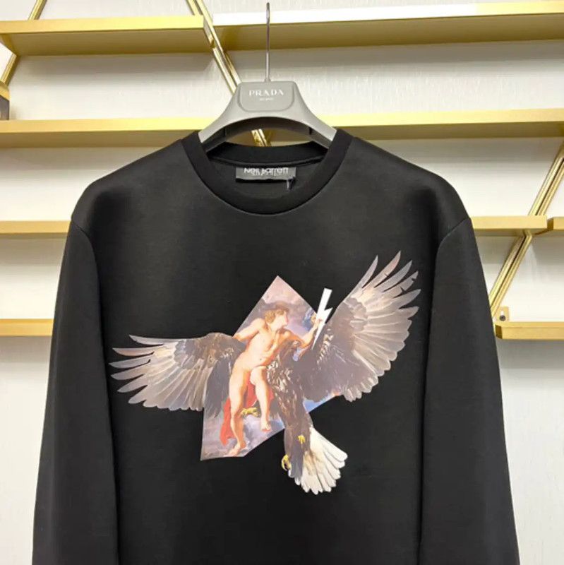 Neil Barrett Neil Barrett Black Long Sleeve Sweatshirt 0089 Size US XL / EU 56 / 4 - 3 Thumbnail