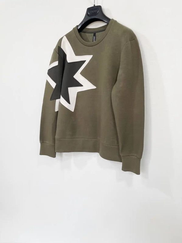 Neil Barrett NeIL BARRETT Star Design Long Sleeve Sweatshirt 0089 Size US XS / EU 42 / 0 - 3 Thumbnail